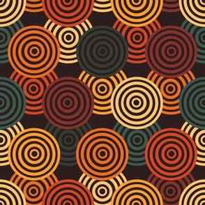 Pattern of retro circles