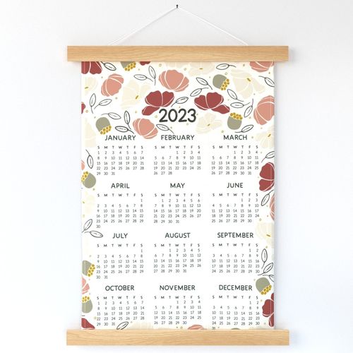 2023 Calendar - Poppies