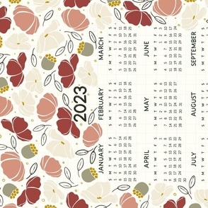 2023 Calendar - Poppies