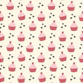 ( small ) cupcake, hearts, love