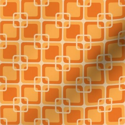 ( small ) Retro, 70s, squares, orange 