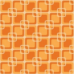 ( small ) Retro, 70s, squares, orange 