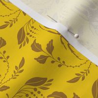 Victorian Damask Beetle Gold Yellow Small 