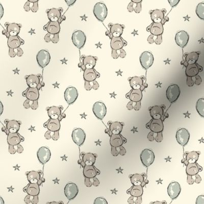( small ) Teddy bear, bears, balloons, nursery