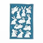 Magic Rabbit Tea Towel Calendar 2024