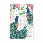 Tropical Peacocks 2024 Calendar - birds and flowers