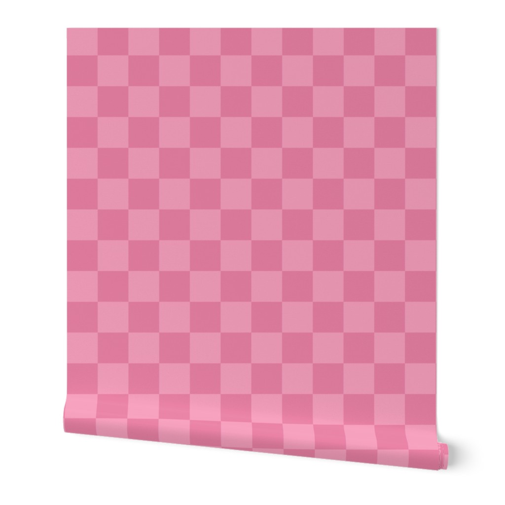 Pink Checkerboard, Medium Scale 