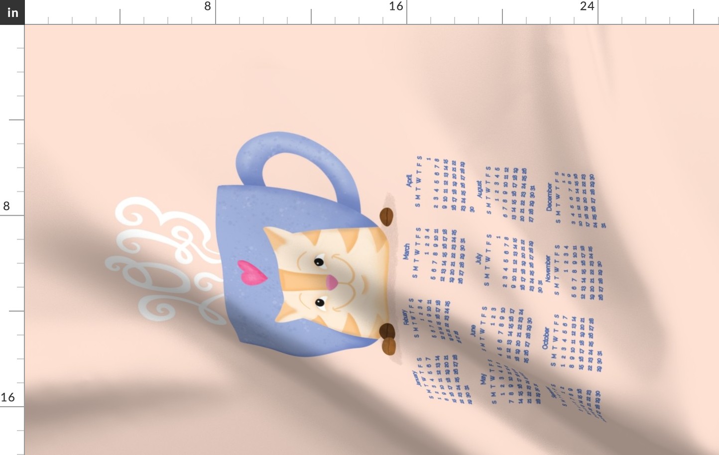 Coffee Cat Calendar 2023