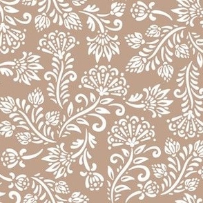 Folky Floral Paisley 2 Color - Sandstone