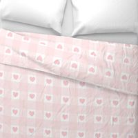 Blush Pink  2.75  inches Large Gingham