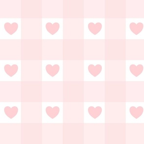Blush Pink  2.75  inches Large Gingham
