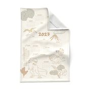 Vintage 2023 Calendar // Dinosaur Prehistoric // 