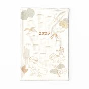 Vintage 2023 Calendar // Dinosaur Prehistoric // 