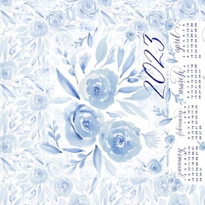 2023 Blue Monochrome Calendar 