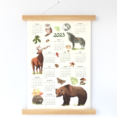 2023 Woodland Calendar - Forest Fauna and Flora