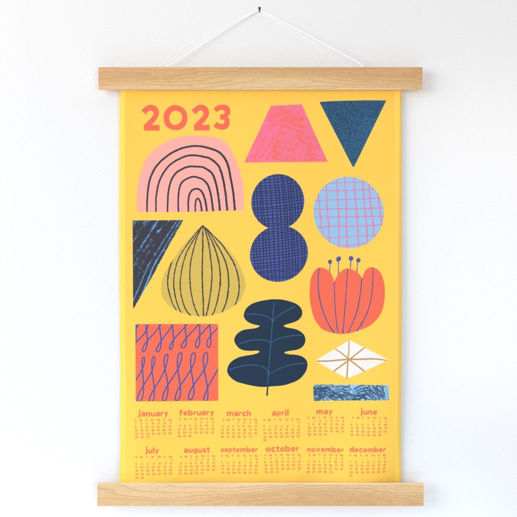 2023 Calendar Abstract Shapes