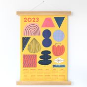 2023 Calendar Abstract Shapes