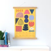 2023 Calendar Abstract Shapes