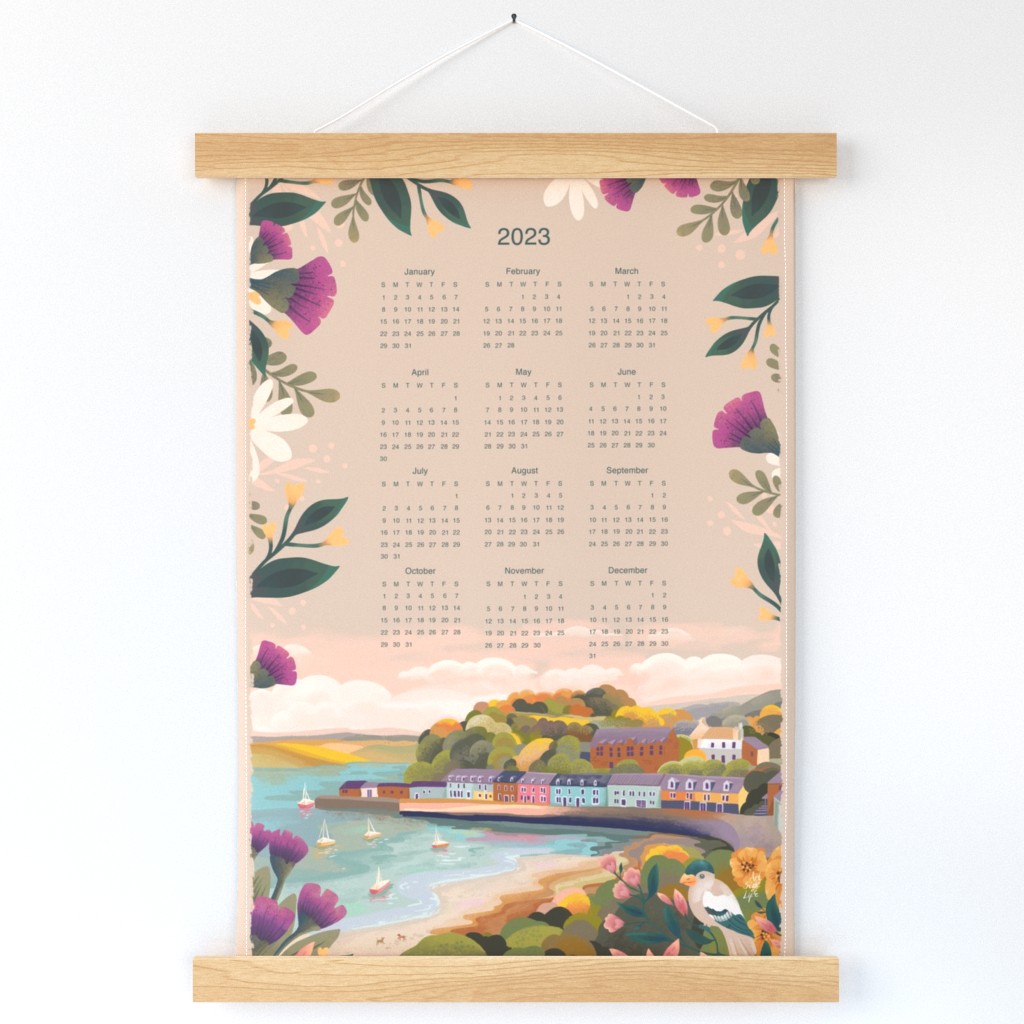 Seaside wall calendar 2023