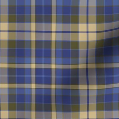 Eccentric Awning Stripe Plaid in Beige Khaki Green and Blue