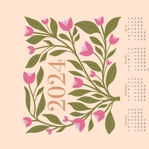 2024 Floral Tea Towel Calendar