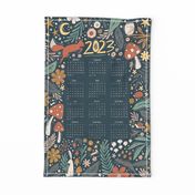 Woodland Night 2023 Calendar Tea Towel Wall Hanging