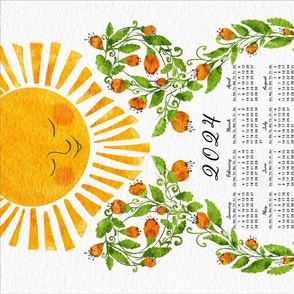 2024 Calendar Flourish Road Under the Sun Orange Flowers