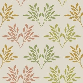 Simple Damask Leaves in light colors