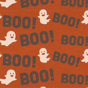 Halloween Boo Ghost Pattern Orange