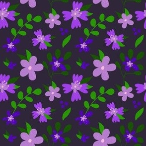 Purple and green floral fun