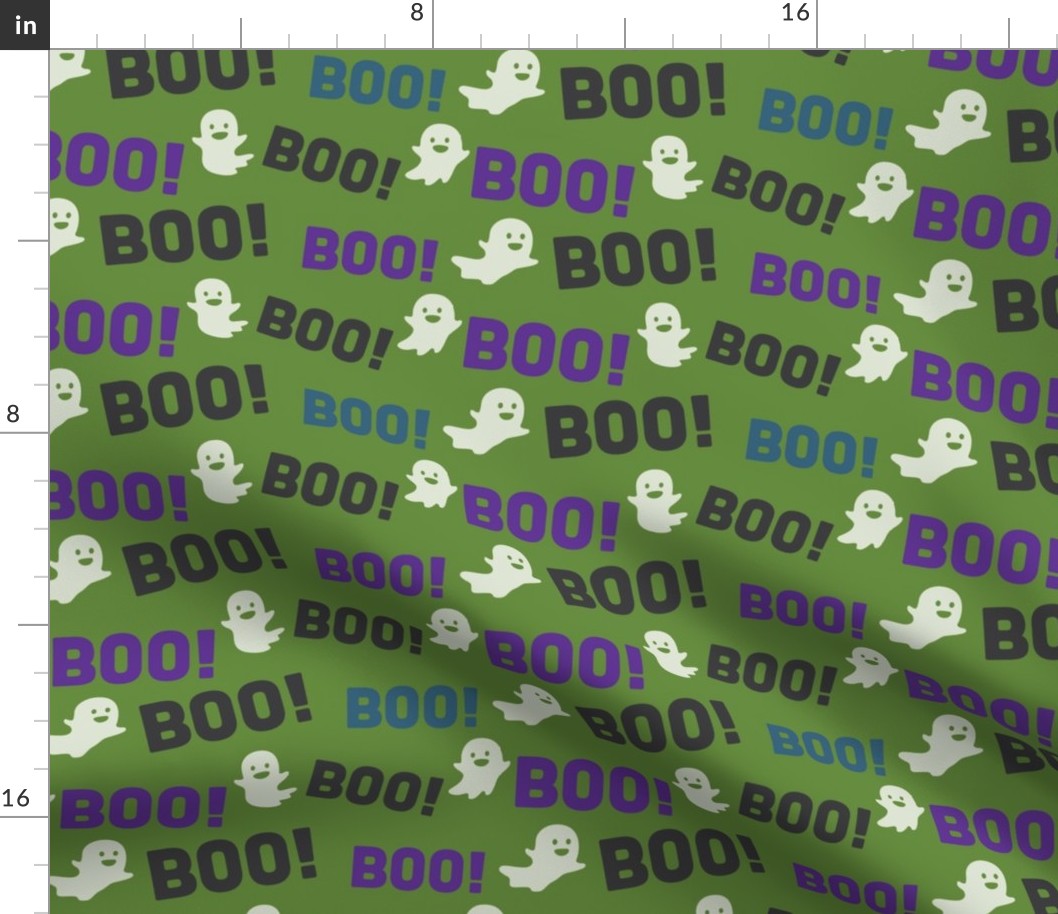Halloween Boo Ghost Pattern Halloween Fabric Cute