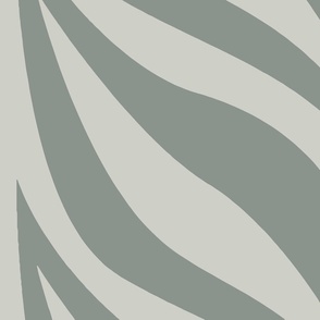 Simplified Leaf Design In Neutral Sage Green Colors