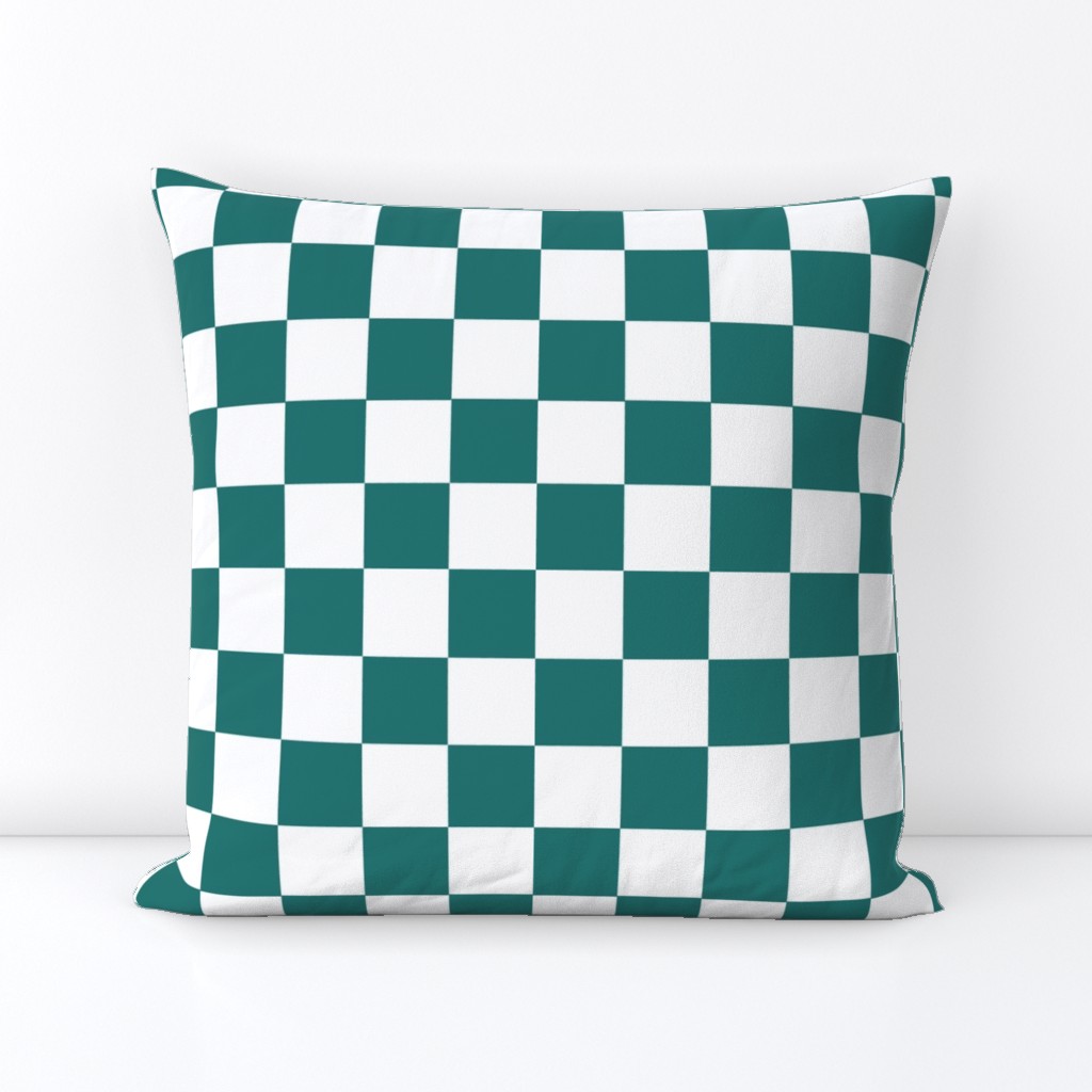 Colorful Christmas - Green Checkerboard