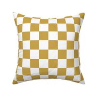 Colorful Christmas - Gold Checkerboard