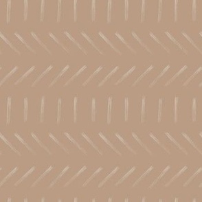 Brush Stroke Design - Tan and Cream