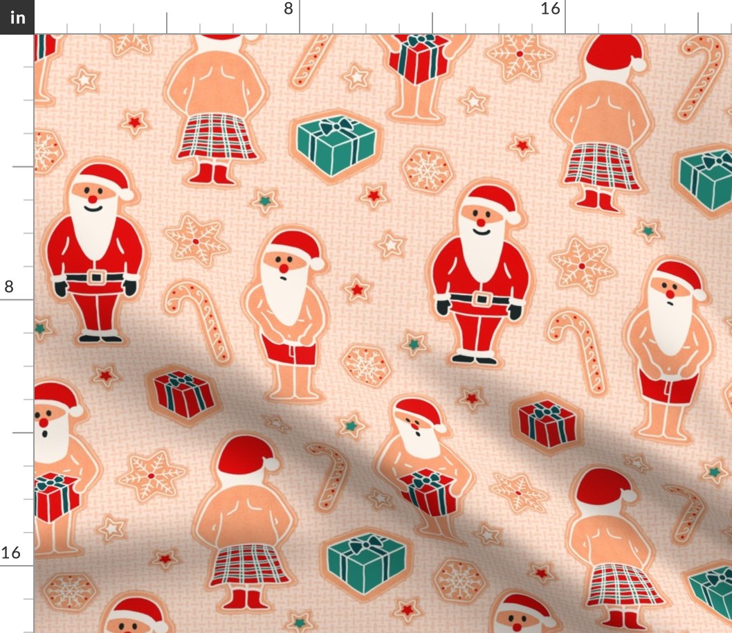 Santa doesn‘t know what to wear - bright christmas 10.5 inch (12inch wallpaper)