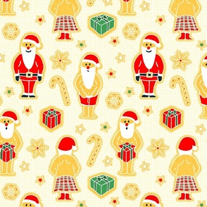Santa doesn‘t know what to wear - gold christmas 10.5 inch ()12 inch wallpaper)