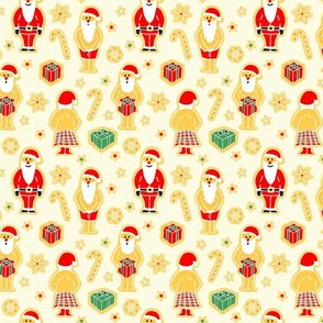Santa doesn‘t know what to wear - gold christmas 7 inch (6 inch wallpaper)