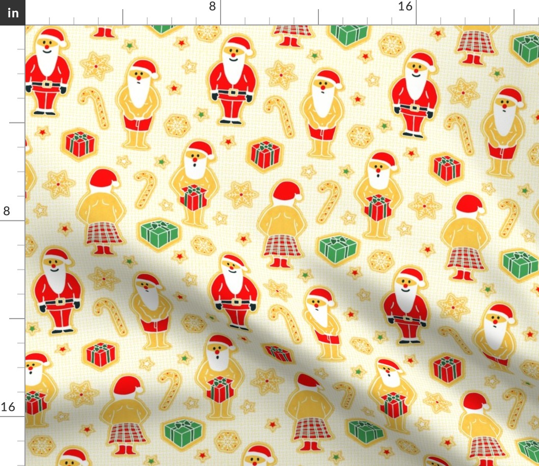 Santa doesn‘t know what to wear - gold christmas 7 inch (6 inch wallpaper)