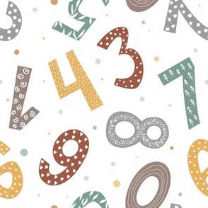 Doodle hand drawn numbers