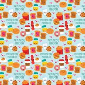 (S Scale) Perfect Match Seamless Pattern on Blue