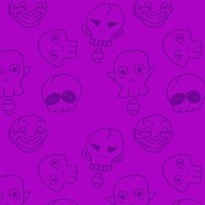 matching print to purple skulls