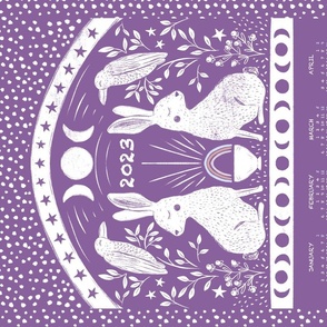 2023 Rabbit and Raven Calendar, Purple