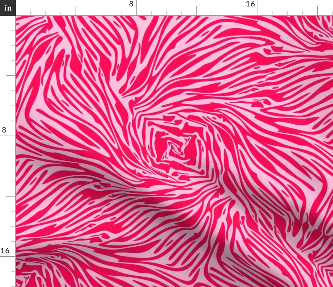 Zebra Swirls - Red and Pink