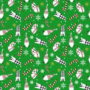 Christmas Gnomes on Holiday Green-Small