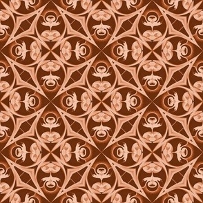 Elegantly Carved Chocolate Brown Arabesque