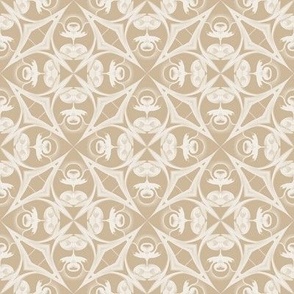 Elegantly Carved Regency Linen Arabesque