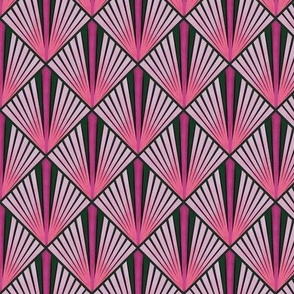 Geometric Art Nouveau in Bright Pink 