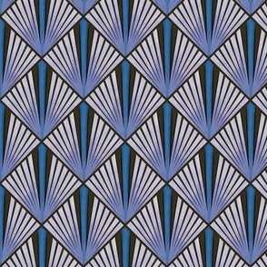 Art Nouveau Geometric in Bright Blue 