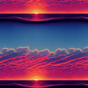 Retro Sunset Fabric, Wallpaper and Home Decor | Spoonflower